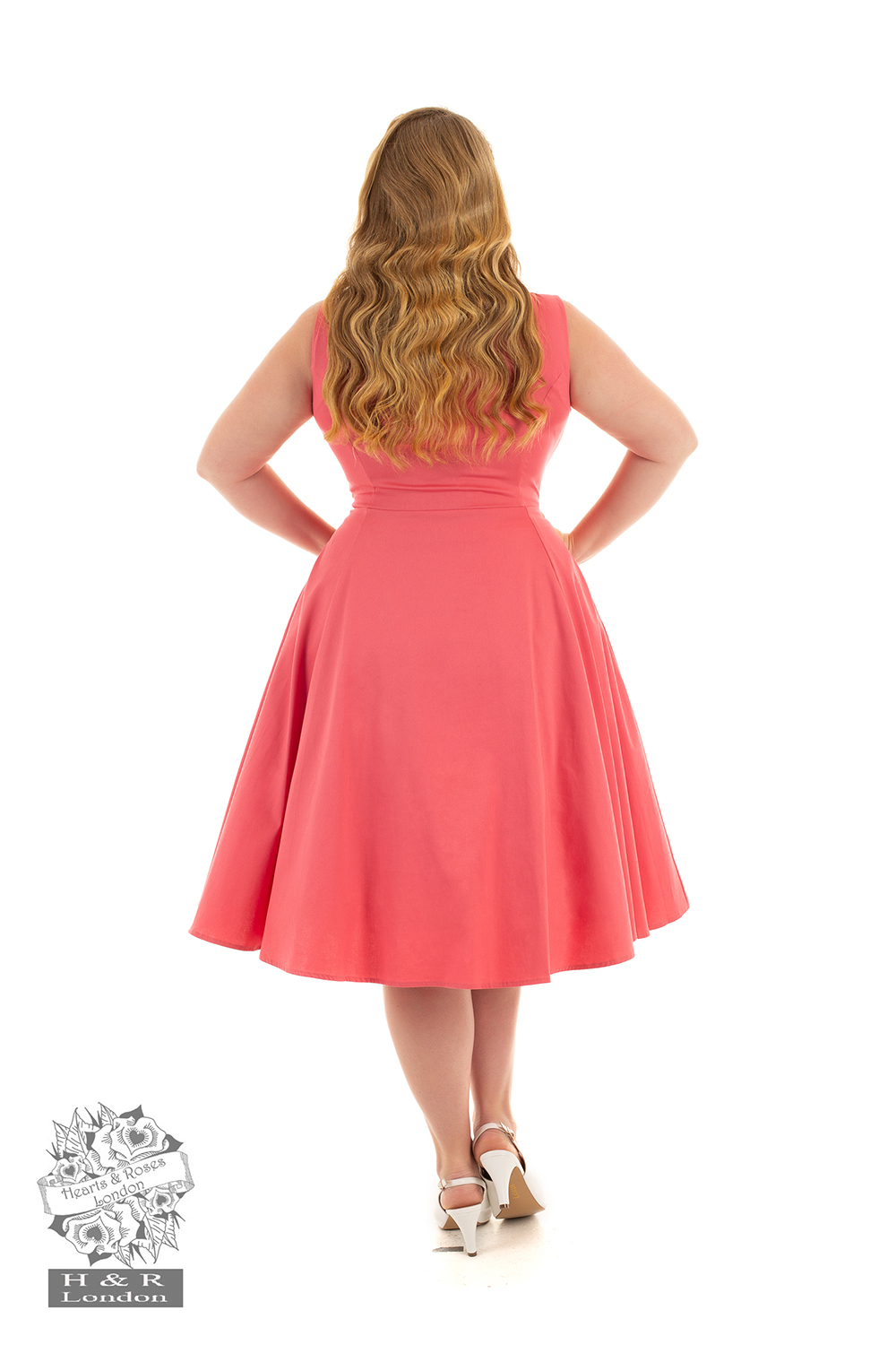 Pink Donna Swing Dress In Plus Size
